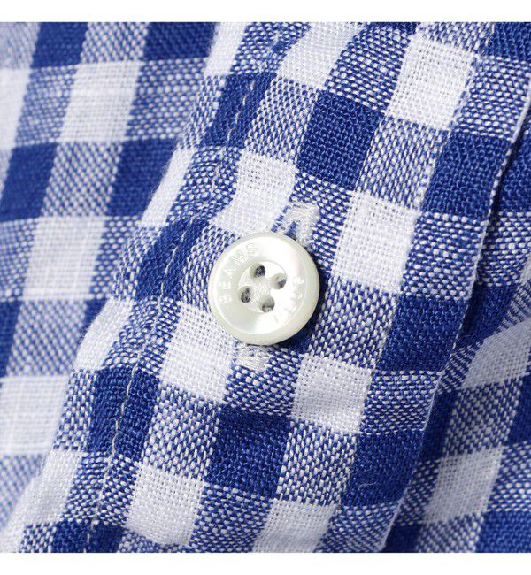 BEAMS PLUS「BEAMS PLUS｜B.D. Gingham Check Linen｜ボタンダウン｜麻｜シャリ感 涼感 涼しい｜チェック柄」|シャツ・ブラウス|