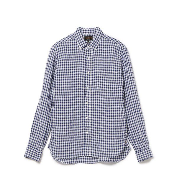 BEAMS PLUS「BEAMS PLUS｜B.D. Gingham Check Linen｜ボタンダウン｜麻｜シャリ感 涼感 涼しい｜チェック柄」|シャツ・ブラウス|