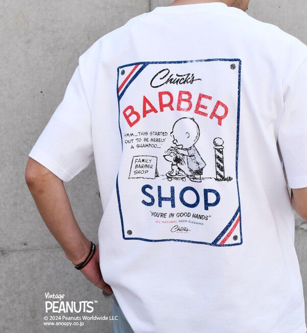 SHIPS any「SHIPS any: SNOOPY コラボ カルチャー グラフィック バック プリント Tシャツ◆」|Tシャツ・カットソー|ライトホワイト