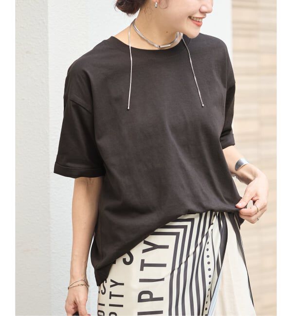 JOURNAL STANDARD「《追加3》汗ジミ防止天竺ビッグT」|Tシャツ・カットソー|ブラック A