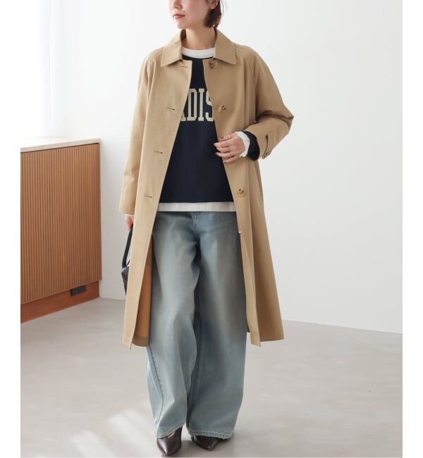 JOURNAL STANDARD relume「《追加2》スーピマコットンステンカラーコート」|ステンカラーコート|ベージュ