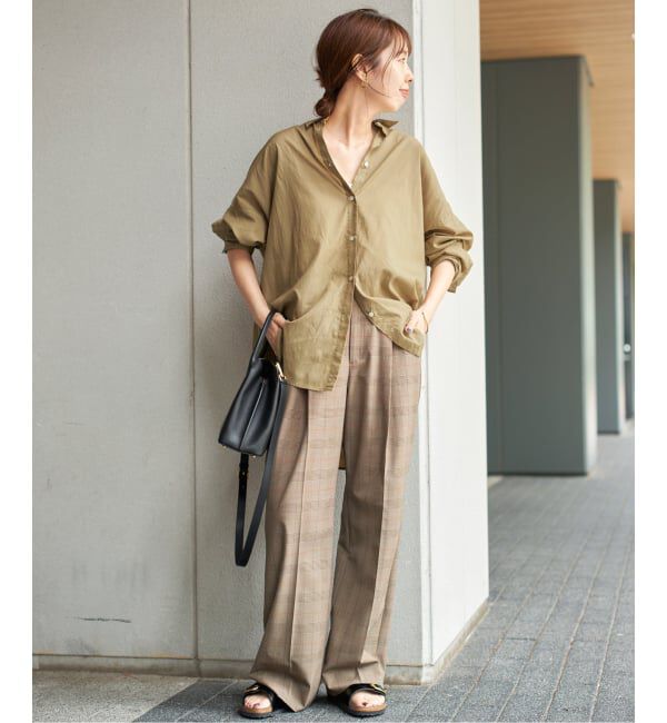 Spick and Span「《追加》ガーメントダイカシュクールシャツ」|シャツ・ブラウス|