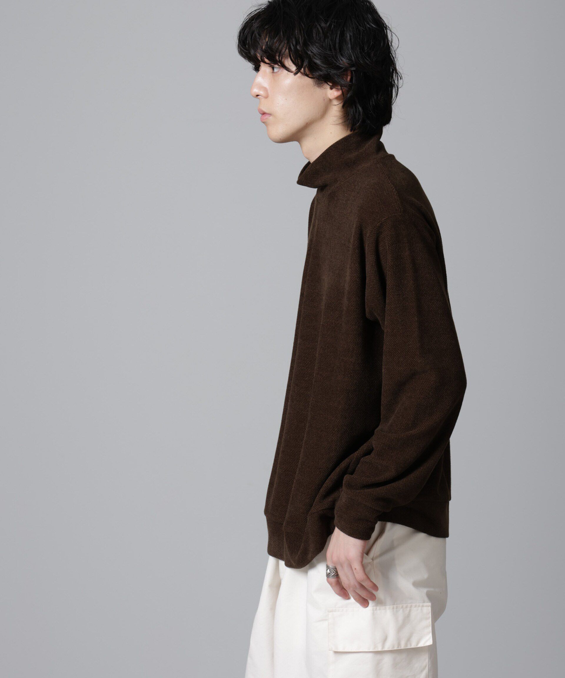 nano･universe「モールライクハイネックプルオーバー 長袖」|Tシャツ・カットソー|