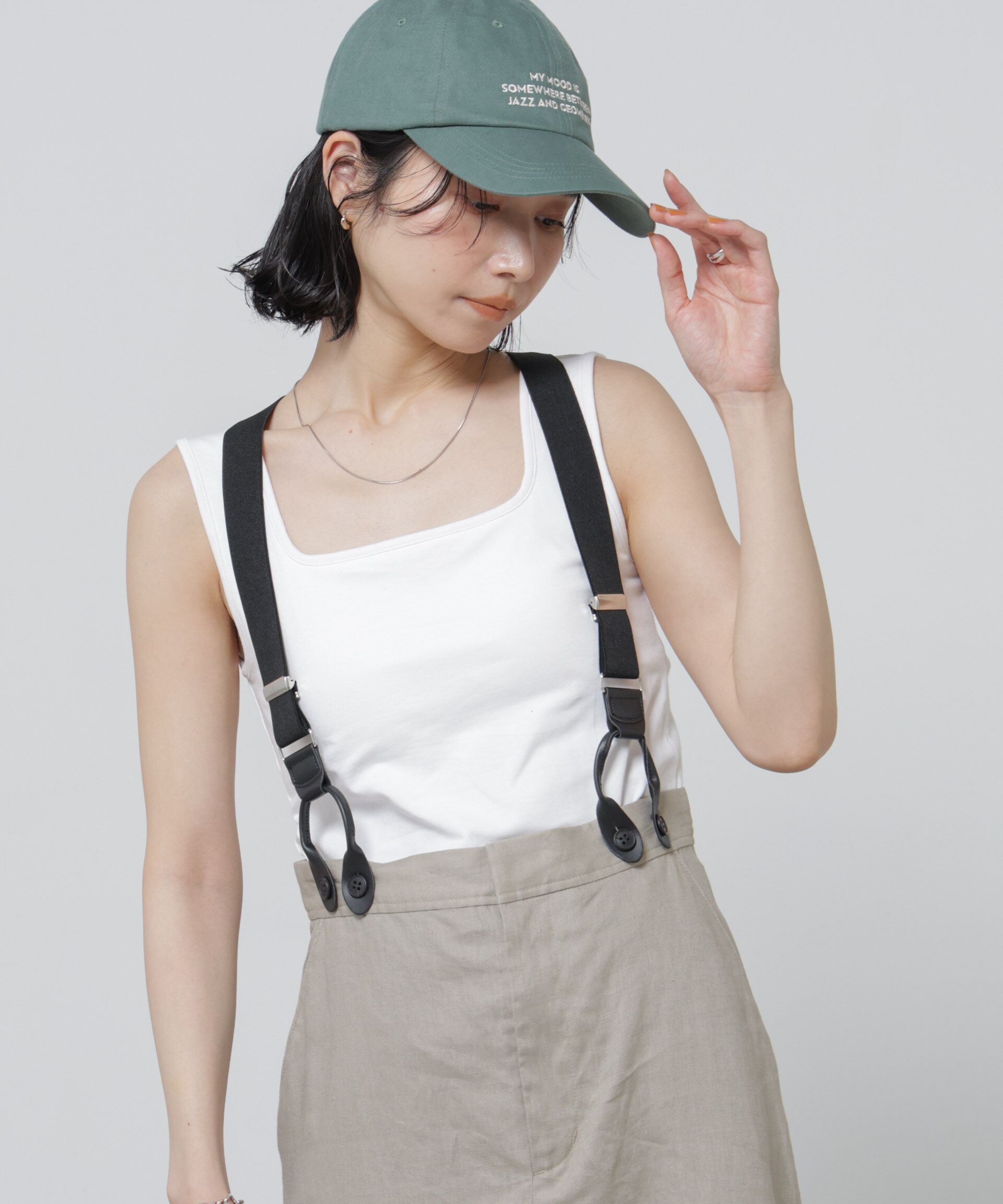 nano･universe「Anti Soaked(R) 汗染み防止カップ付きタンクトップ」|Tシャツ・カットソー|ホワイト