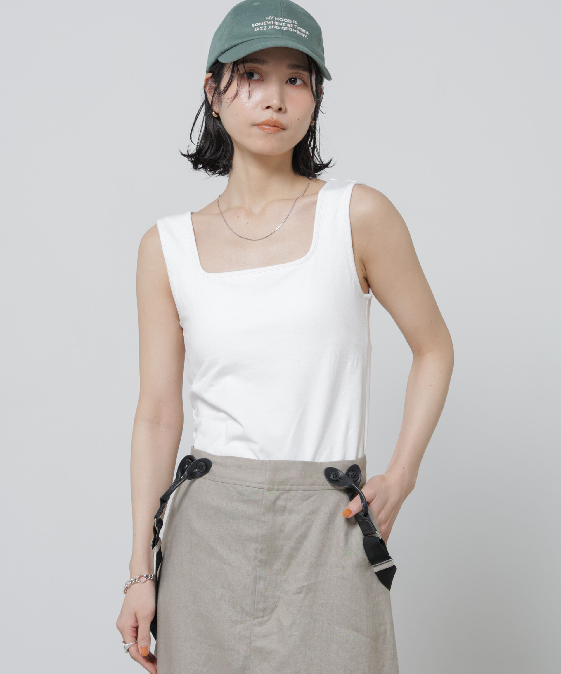 nano･universe「Anti Soaked(R) 汗染み防止カップ付きタンクトップ」|Tシャツ・カットソー|