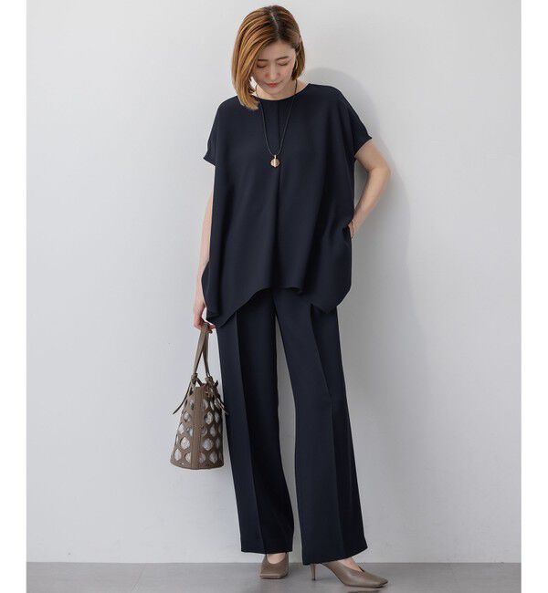 23区「【Oggi掲載/接触冷感/UVカット/吸水速乾】ストレッチジョーゼット ワイド パンツ」|その他|