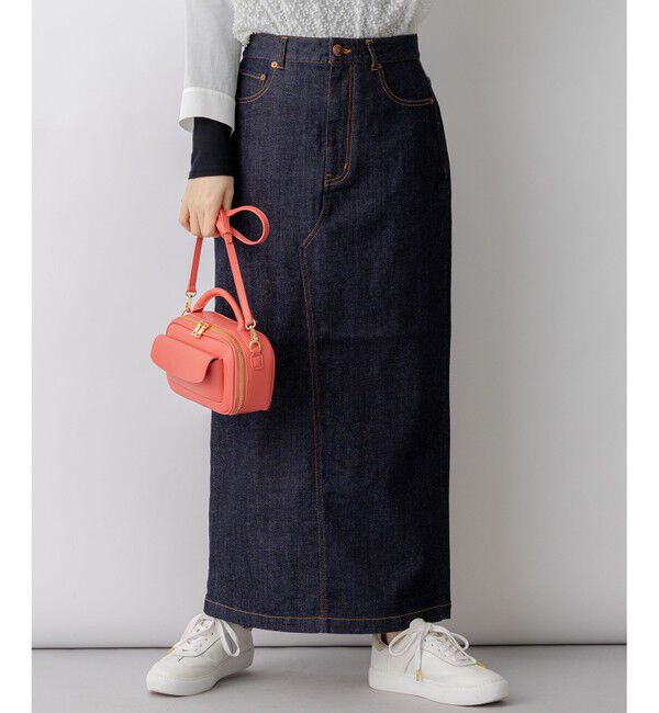 23区「23区DENIM Iライン デニムスカート」|スカート|ネイビー系