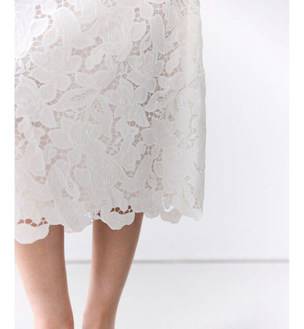 BEIGE,「【eclat掲載】CITRINE / エンブロイダリーレースイージースカート」|スカート|
