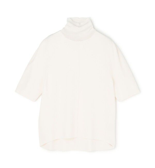 BEIGE,「【人気シリーズ】LAURA / ドライタッチ ストレッチショートスリーブニット」|ニット・セーター|