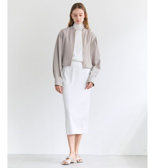 BEIGE,「【人気シリーズ】LAURA / ドライタッチ ストレッチショートスリーブニット」|ニット・セーター|