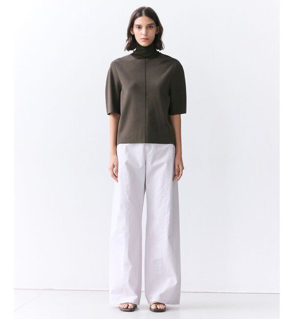 BEIGE,「【人気シリーズ】LAURA / ドライタッチ ストレッチショートスリーブニット」|ニット・セーター|