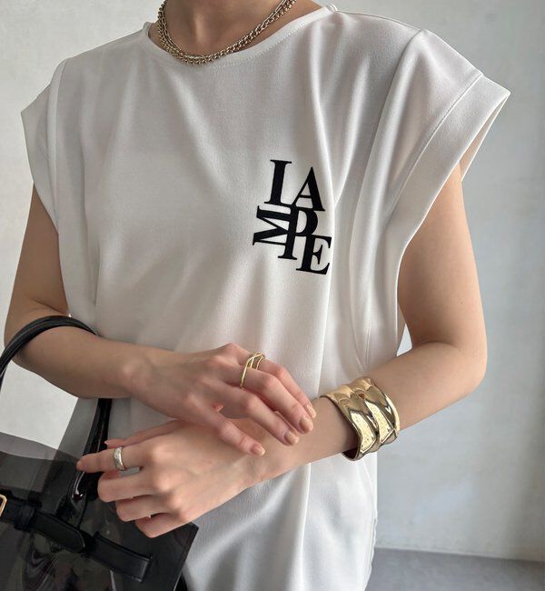  「【WEB限定】カットジョーゼットミックスロゴTEE」|Tシャツ・カットソー|
