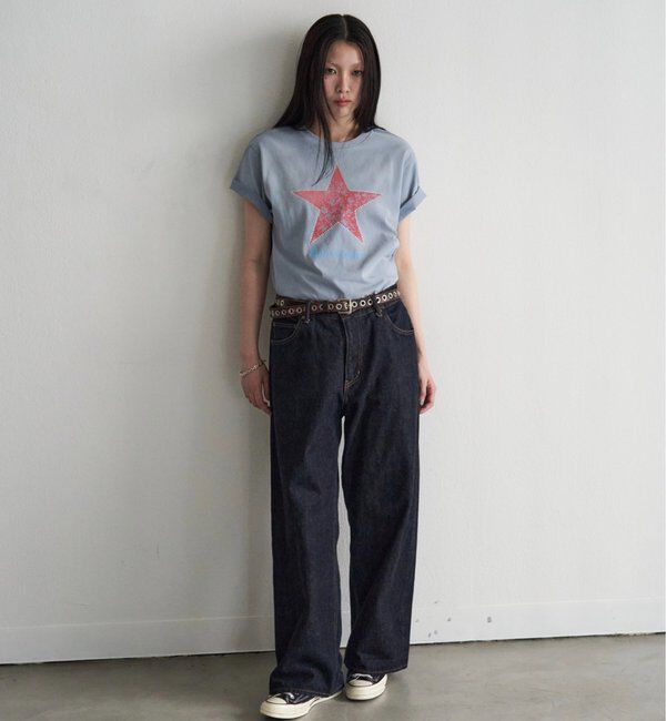  「【UNISEX】SourcreamラインストーンスターグラフィックTEE」|Tシャツ・カットソー|
