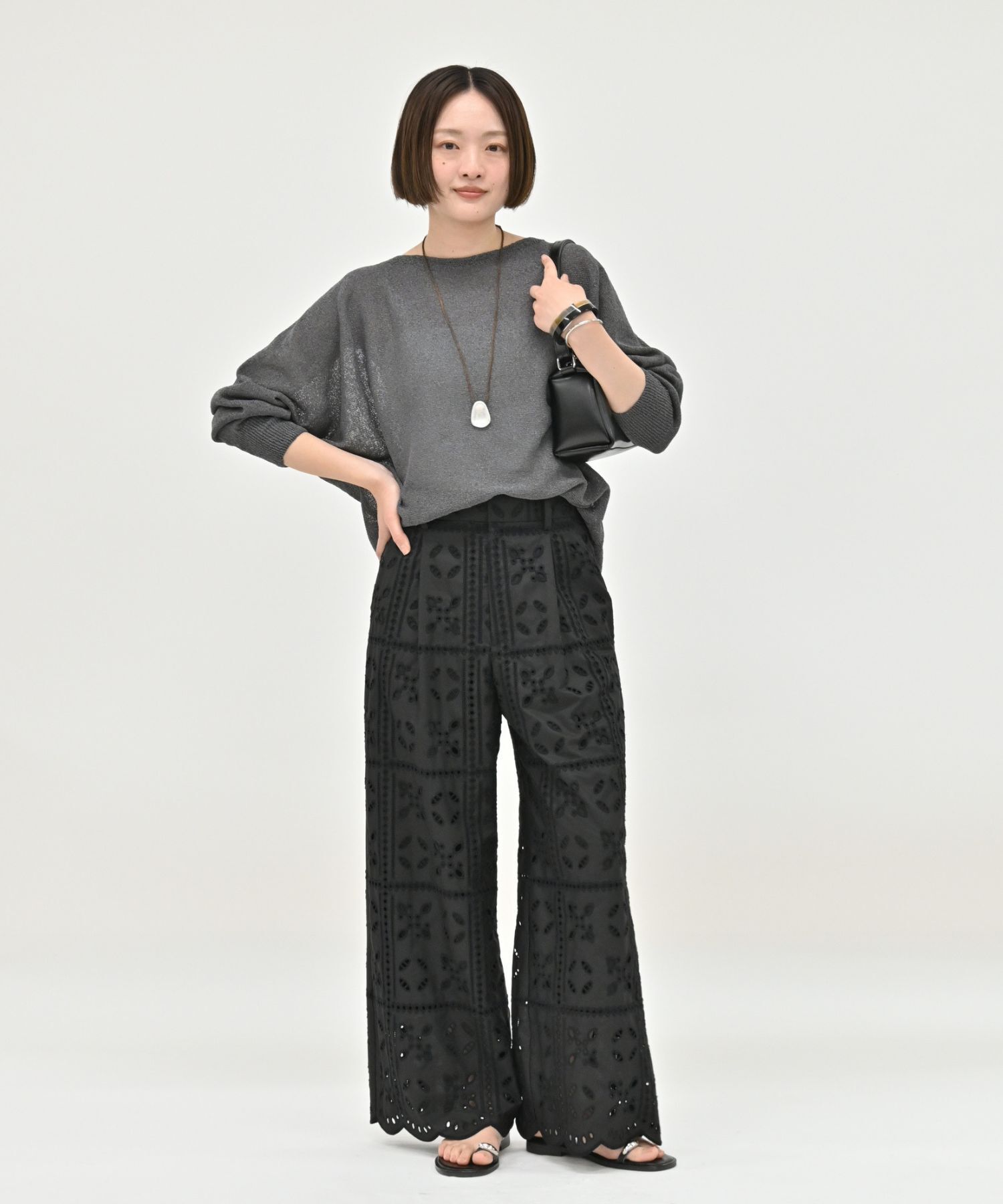 qualite「【夏まで快適に着られる】camifine ニットプルオーバー」|Tシャツ・カットソー|