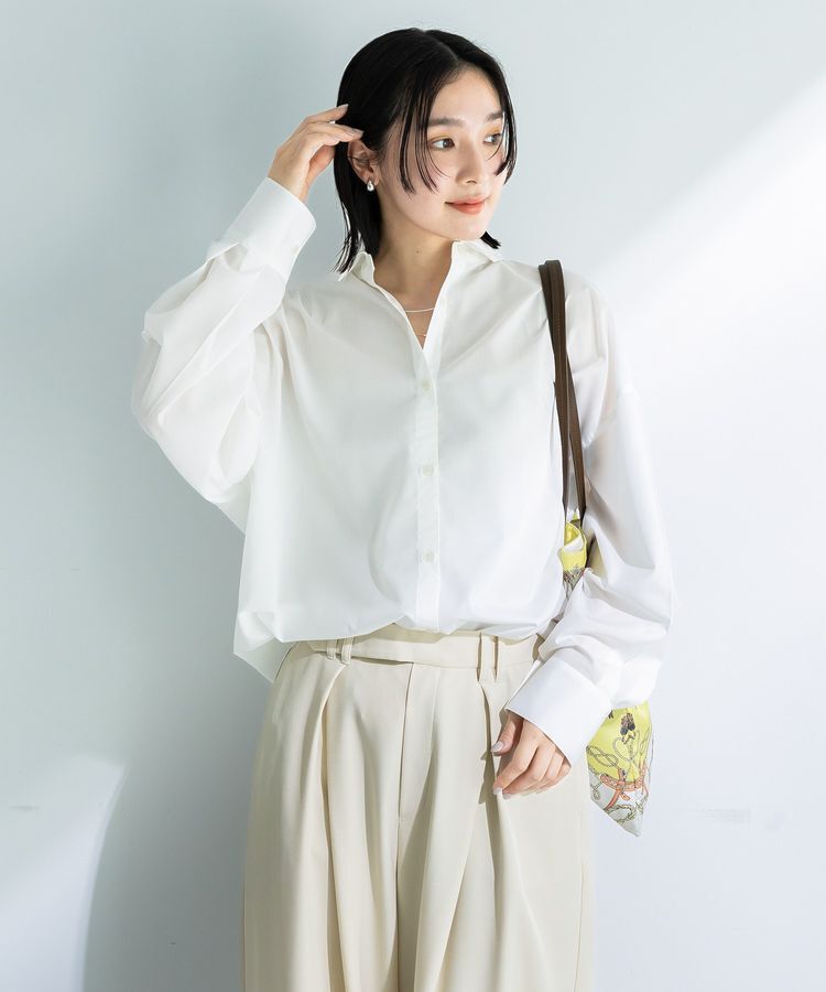 Green Parks「イージーケア抜け衿シャツ」|シャツ・ブラウス|Off White
