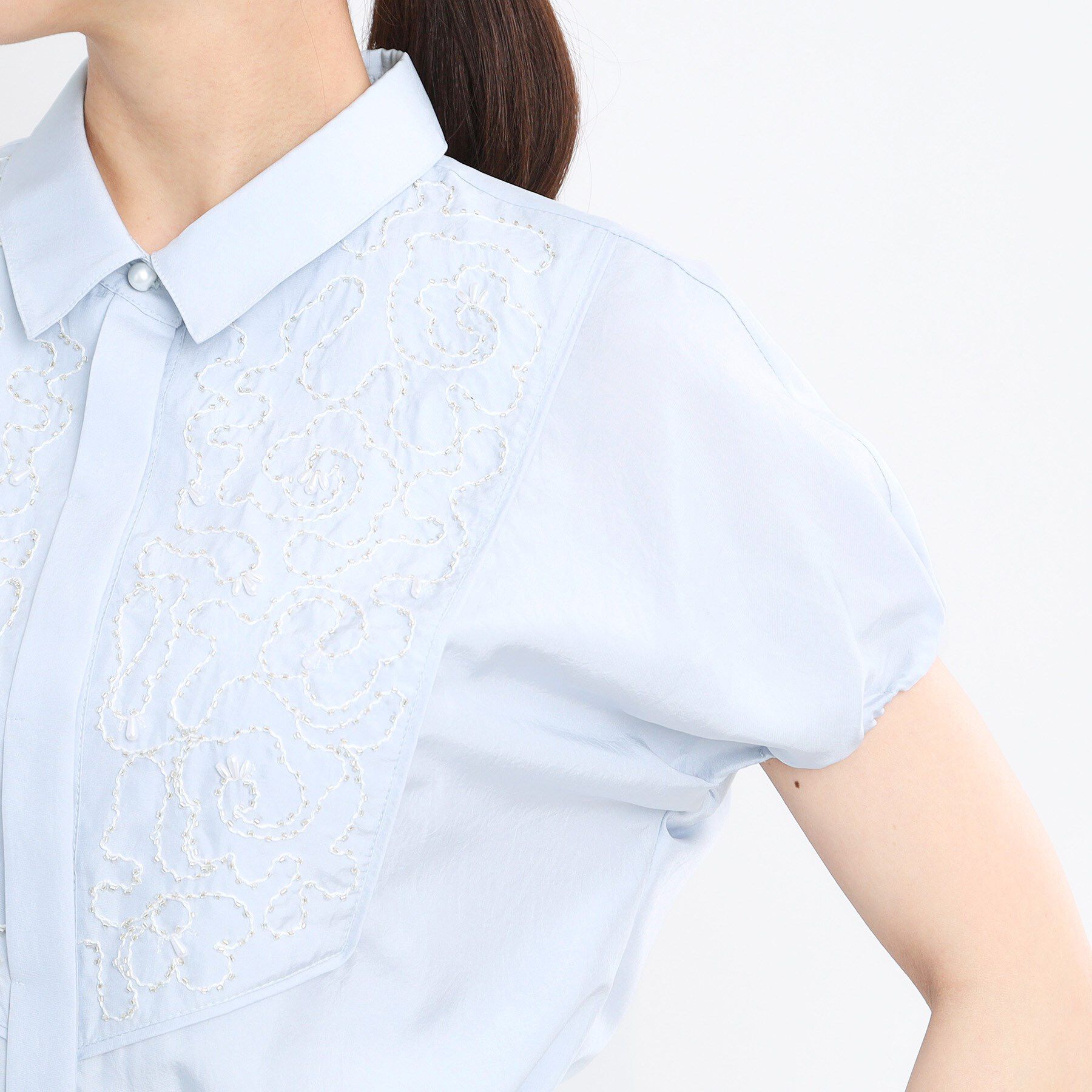 Reflect「【夏SALE／R‐QUALITY】ビーズ刺繍ブラウス」|シャツ・ブラウス|