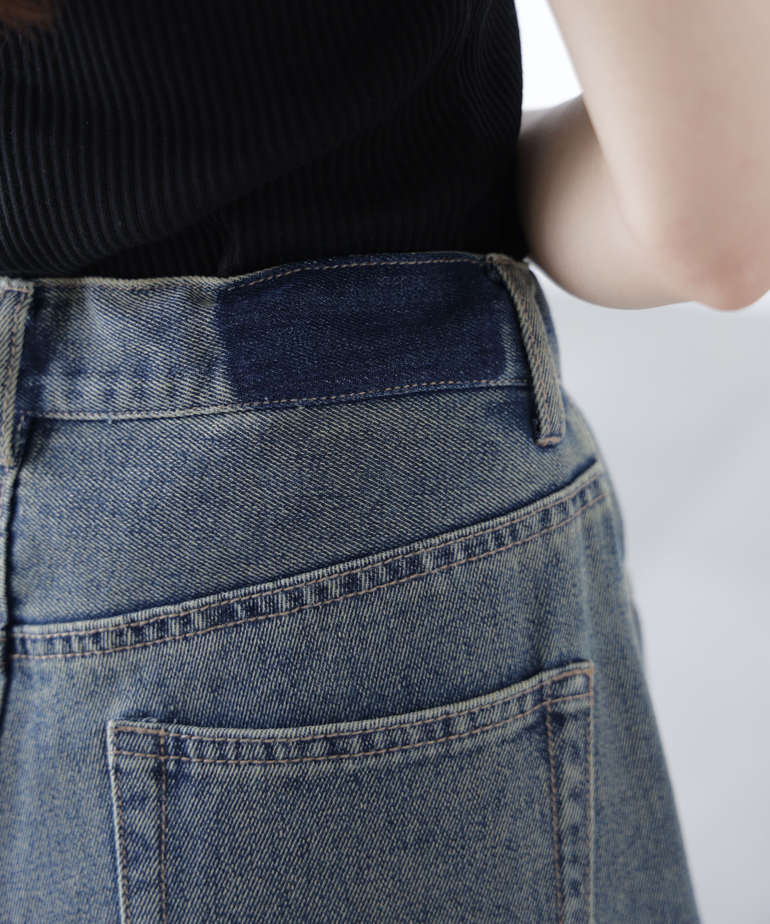  「ドロストバレルレッグデニムパンツ」|その他|