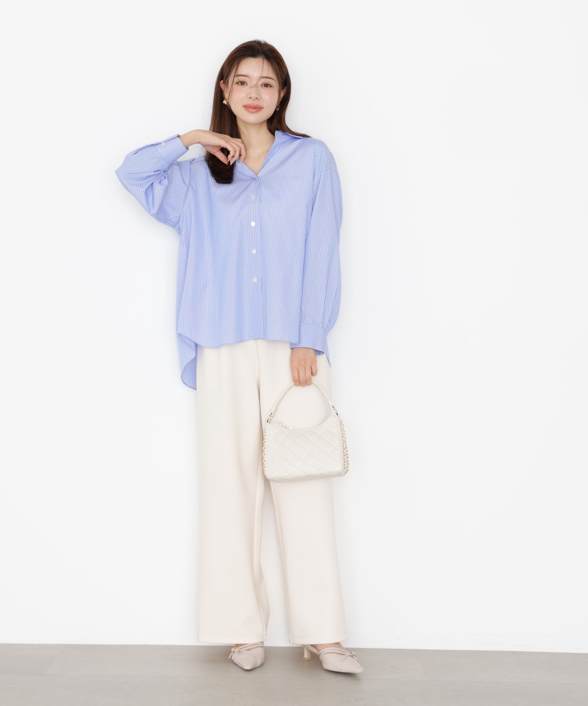 PROPORTION BODY DRESSING「＜ウォッシャブル＞バックリボンシャツ 25AW」|シャツ・ブラウス|