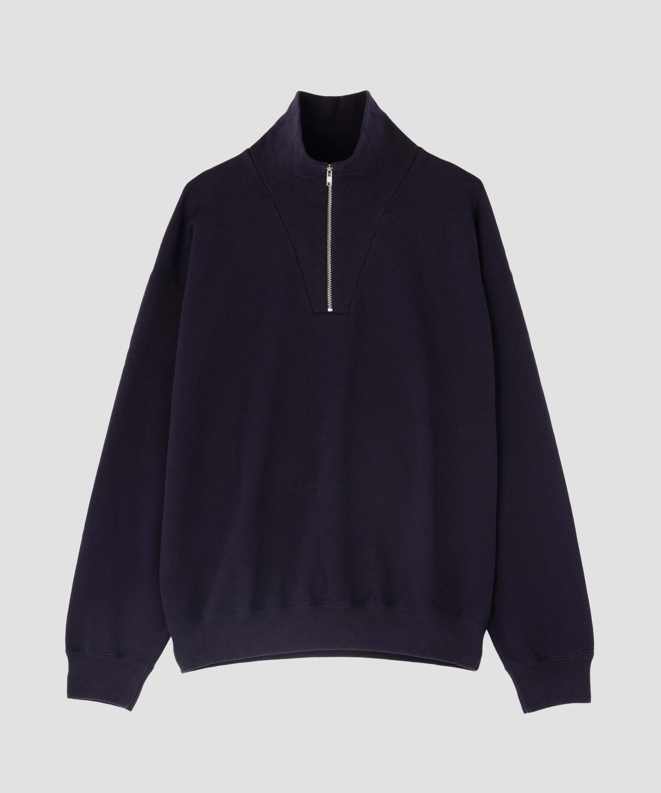 YLEVE 「Ｙ / ORGANIC COTTON BLEND HEAVY WEIGHT FLEECE HALF ZIP」|Tシャツ・カットソー|ネイビー