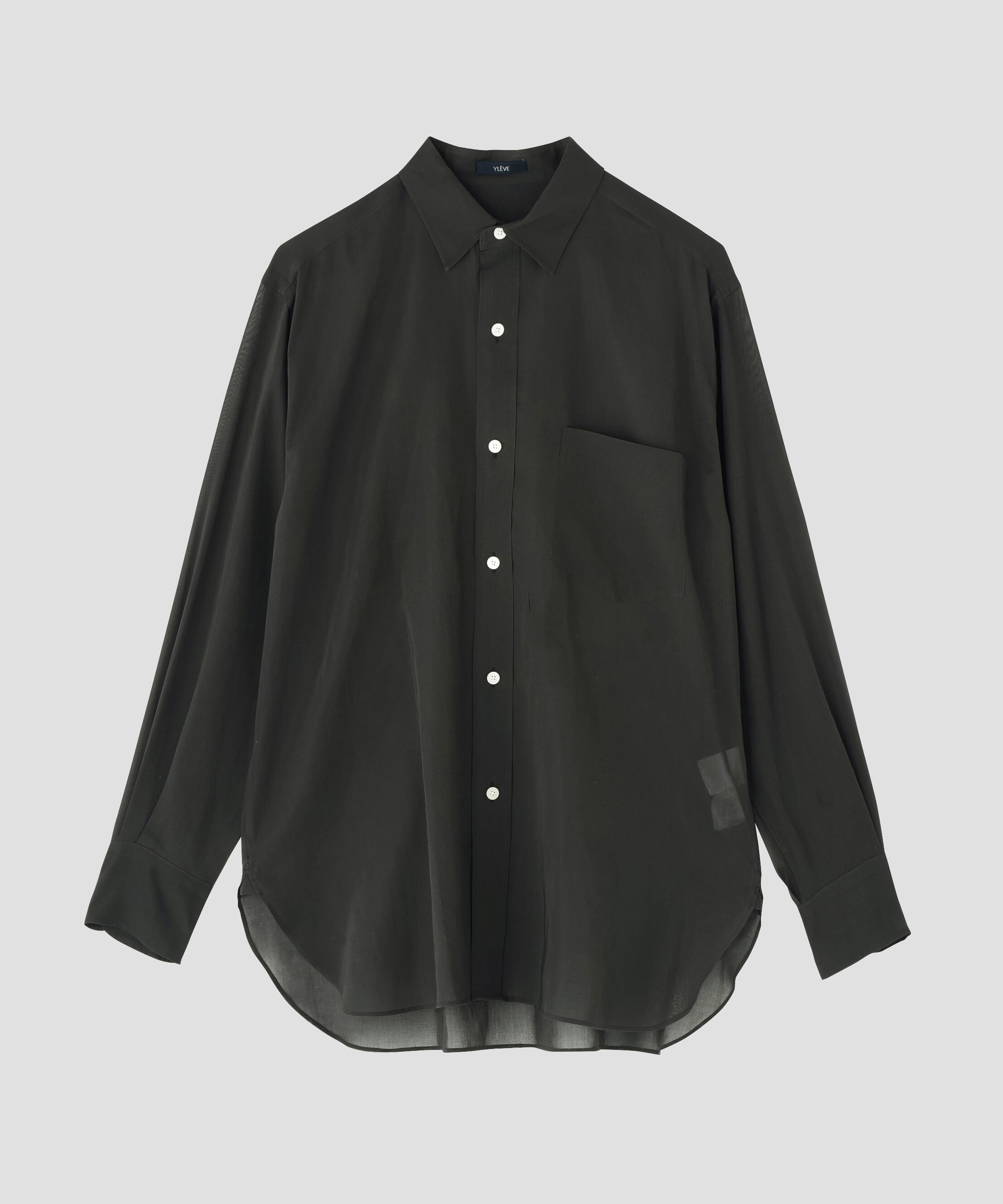 YLEVE 「YLEVE / COTTON VOILE LAWN LONG SLEEVE SHIRT」|シャツ・ブラウス|グレー