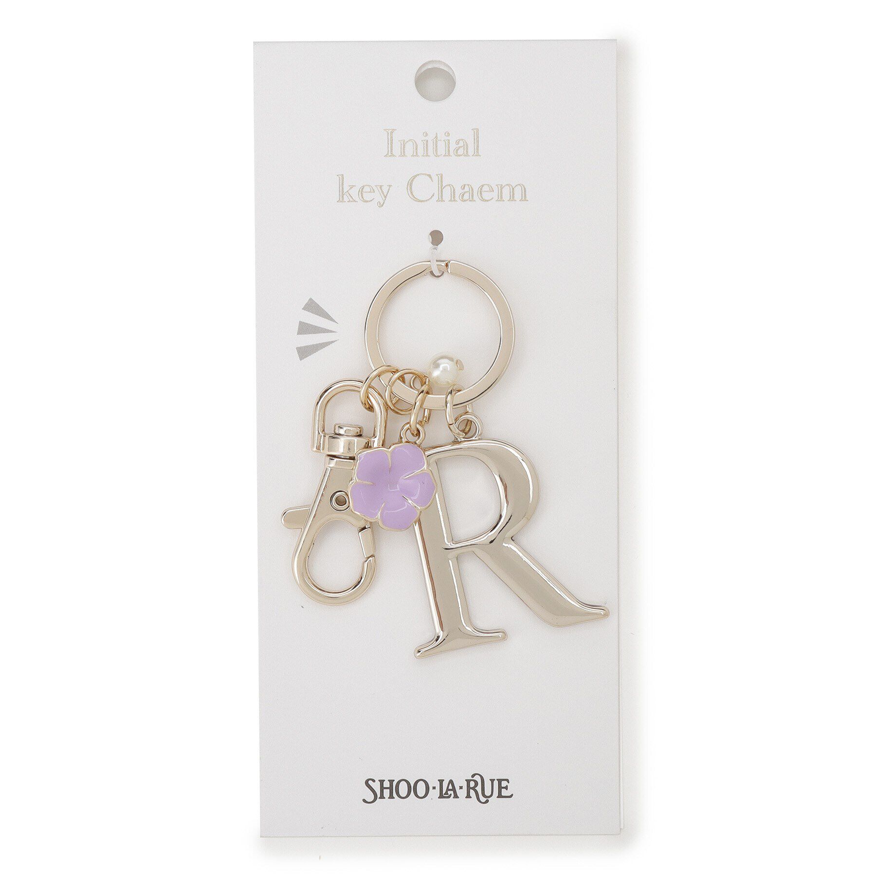 SHOO･LA･RUE「【イニシャル】キーホルダー」|キーケース|ラベンダー(080)