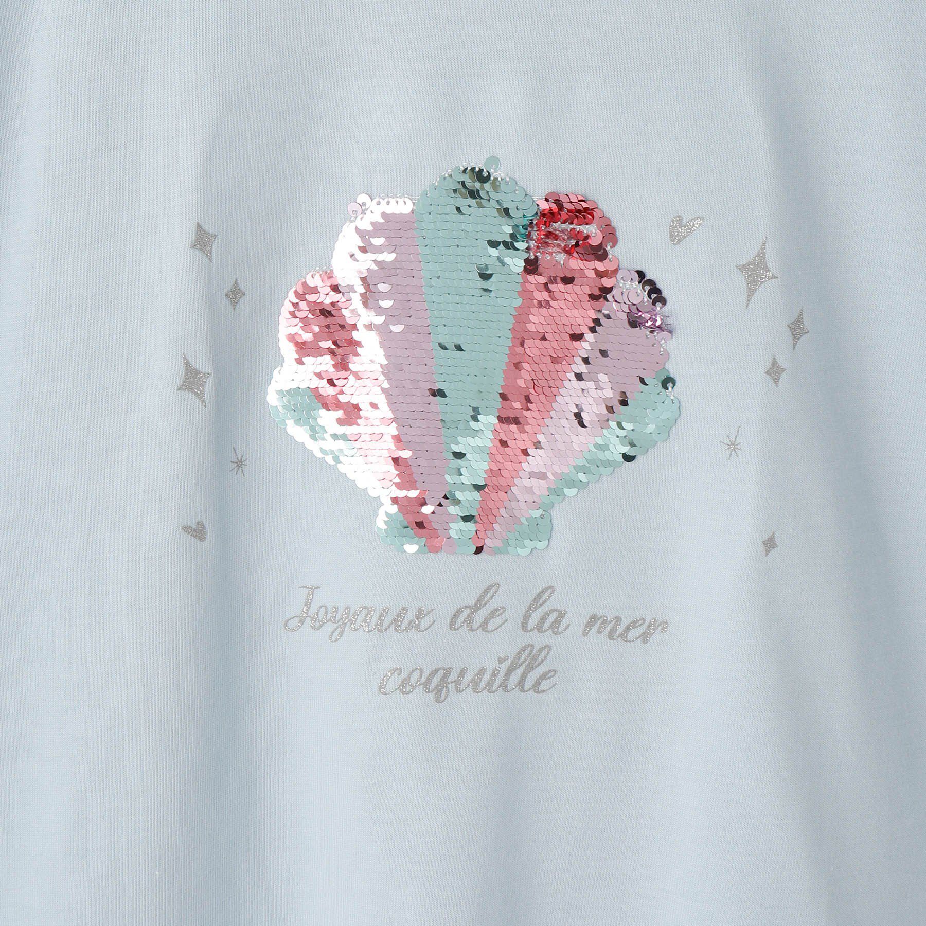 SHOO･LA･RUE「【100-150cm/ひんやり】スパンコールモチーフTシャツ」|Tシャツ・カットソー|