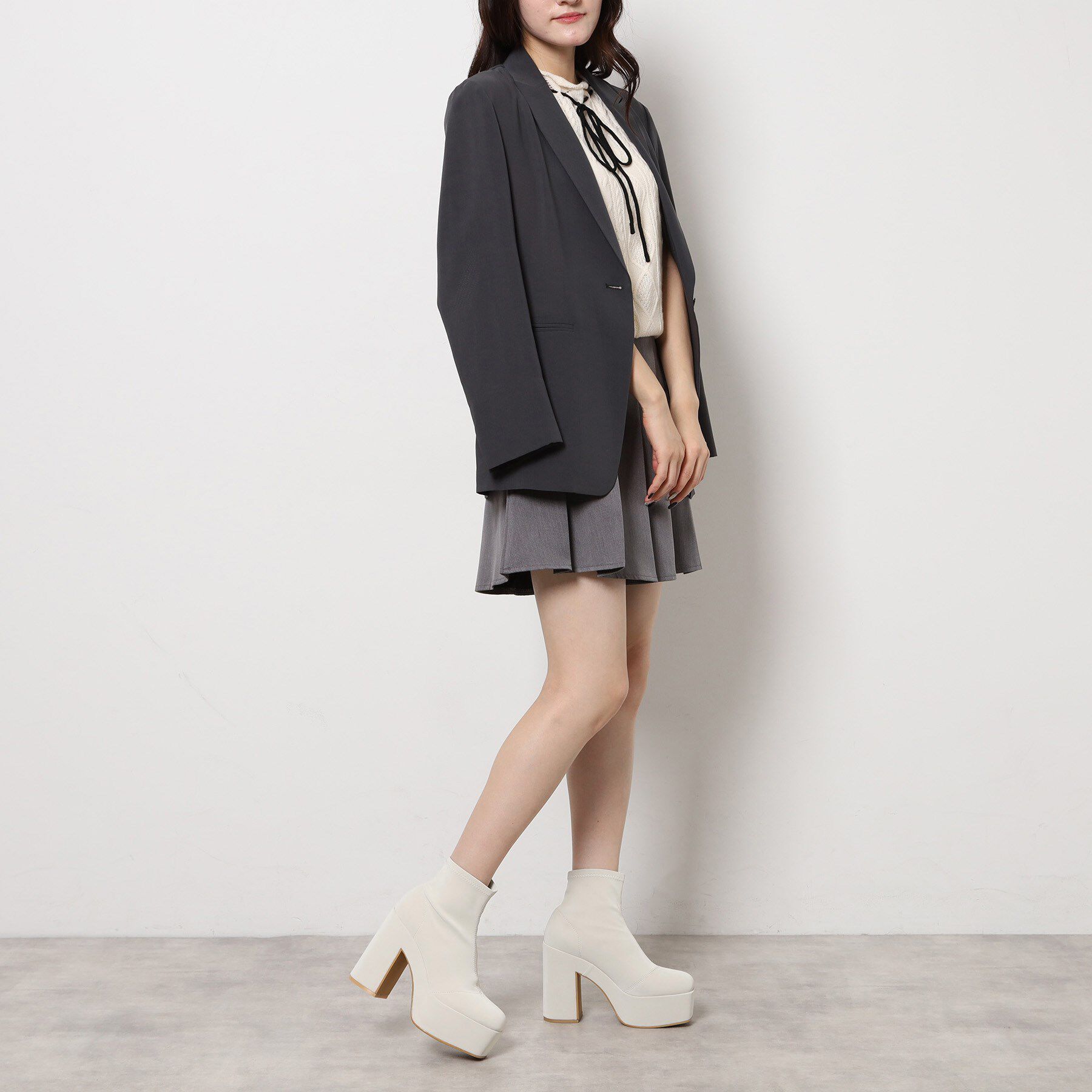 ESPERANZA「【ラク盛り／ショートブーツ】春まで履ける！！リピーター続出／脚長美脚 厚底ショートブーツ 26SS」|ショートブーツ|