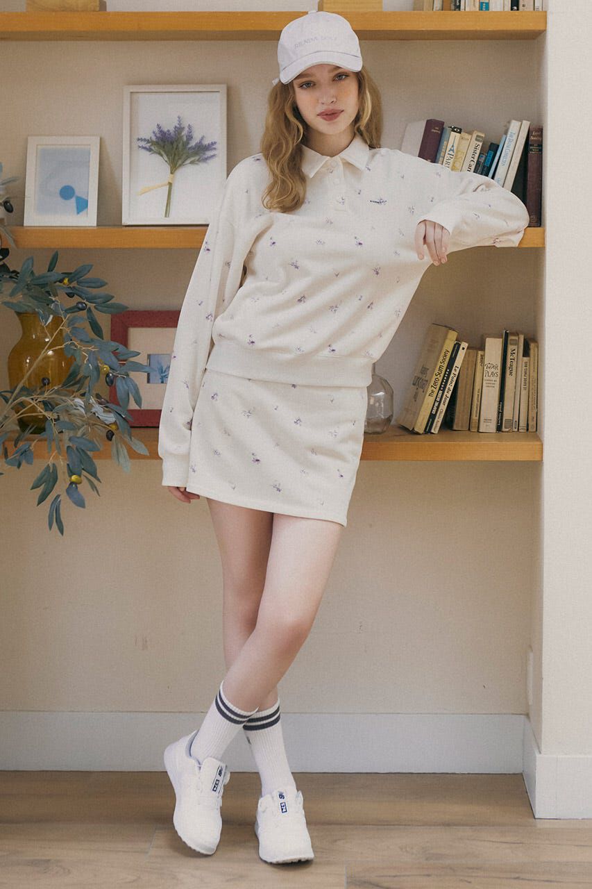 rienda「フラワースウェットトップス」|Tシャツ・カットソー|