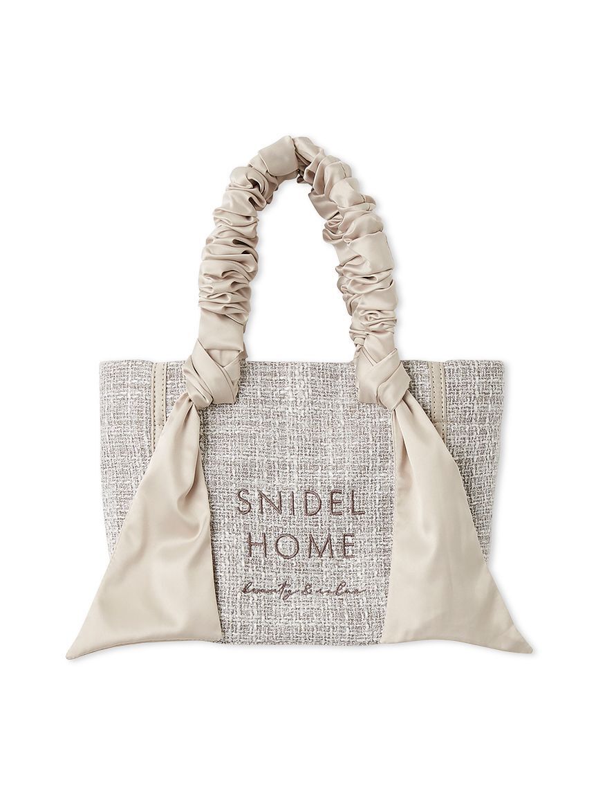 SNIDEL HOME「ツイードリボンバッグ」|ハンドバッグ|BEG