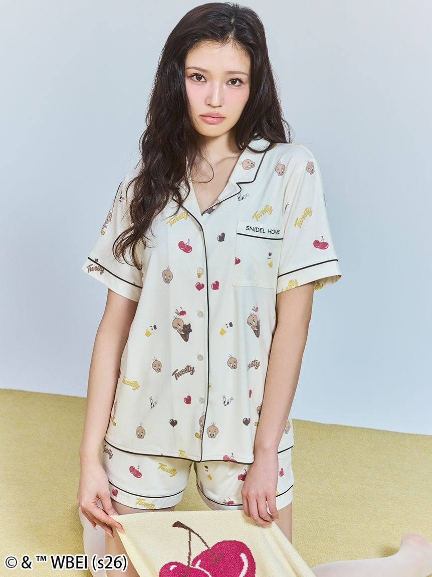 SNIDEL HOME「【Tweety】開襟シャツ」|ルームウェア|
