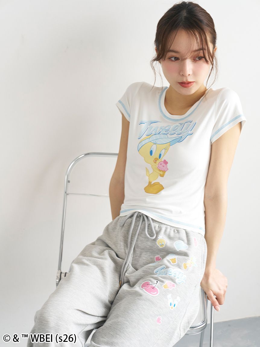 SNIDEL HOME「【Tweety】【接触冷感】ミニＴシャツ」|ルームウェア|