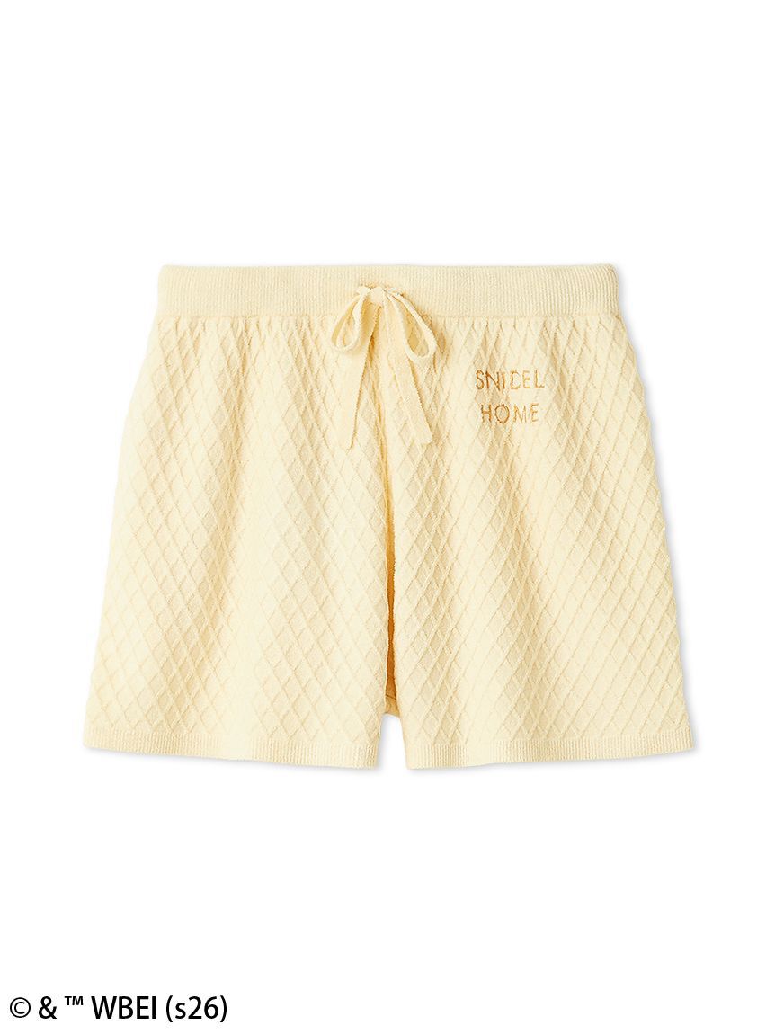 SNIDEL HOME「【Tweety】ワッフルコーンニットショートパンツ」|ルームウェア|YEL
