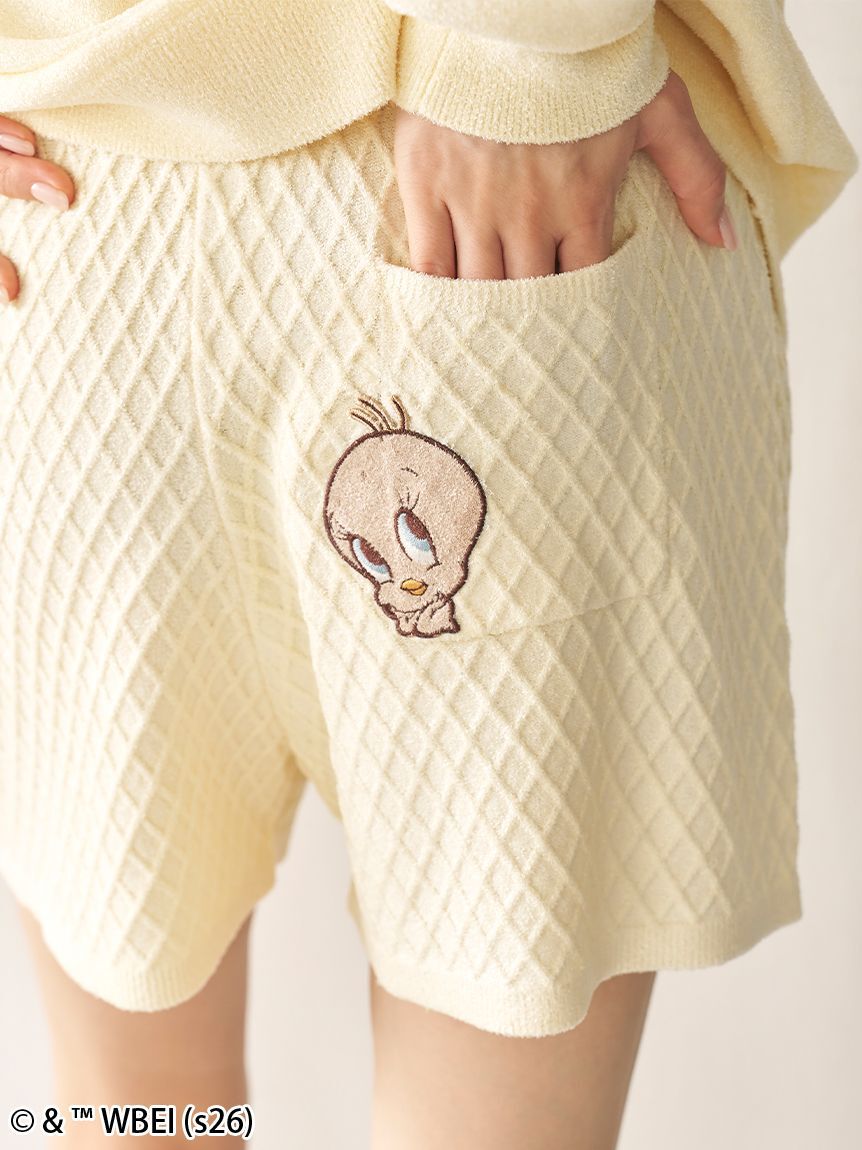 SNIDEL HOME「【Tweety】ワッフルコーンニットショートパンツ」|ルームウェア|