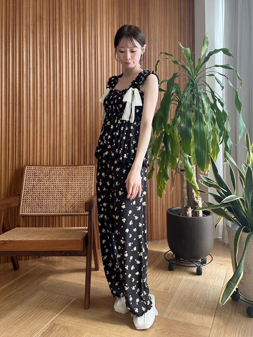 SNIDEL HOME「【接触冷感】フラワーリボンセットアップ」|ルームウェア|