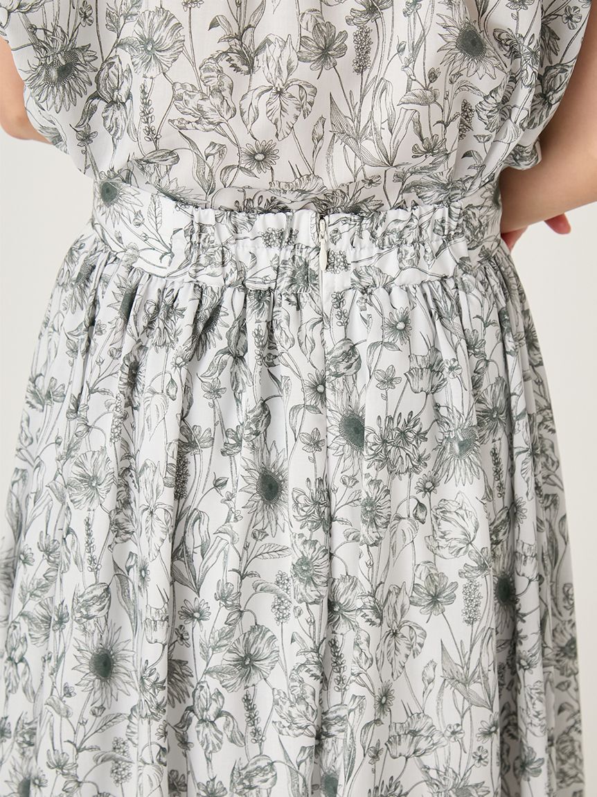 FRAY I.D「【FRAY I.D MADE WITH LIBERTY FABRIC】ギャザーフレアスカート／ウォッシャブル」|スカート|