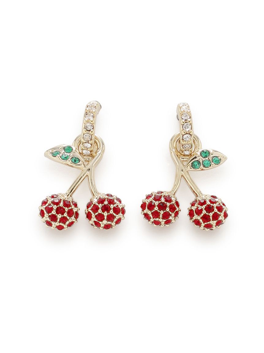 CELFORD「ビジューチェリーピアス」|ピアス|RED