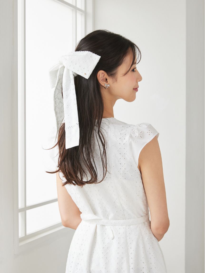 CELFORD「エンブロイダリーリボンシュシュ」|ヘアバンド|