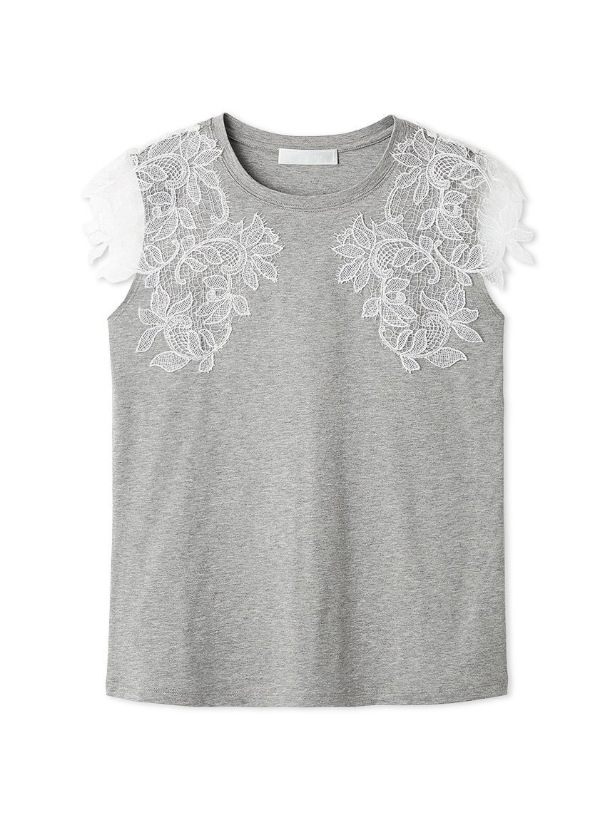 CELFORD「【接触冷感】レースショルダーカットソー」|Tシャツ・カットソー|GRY