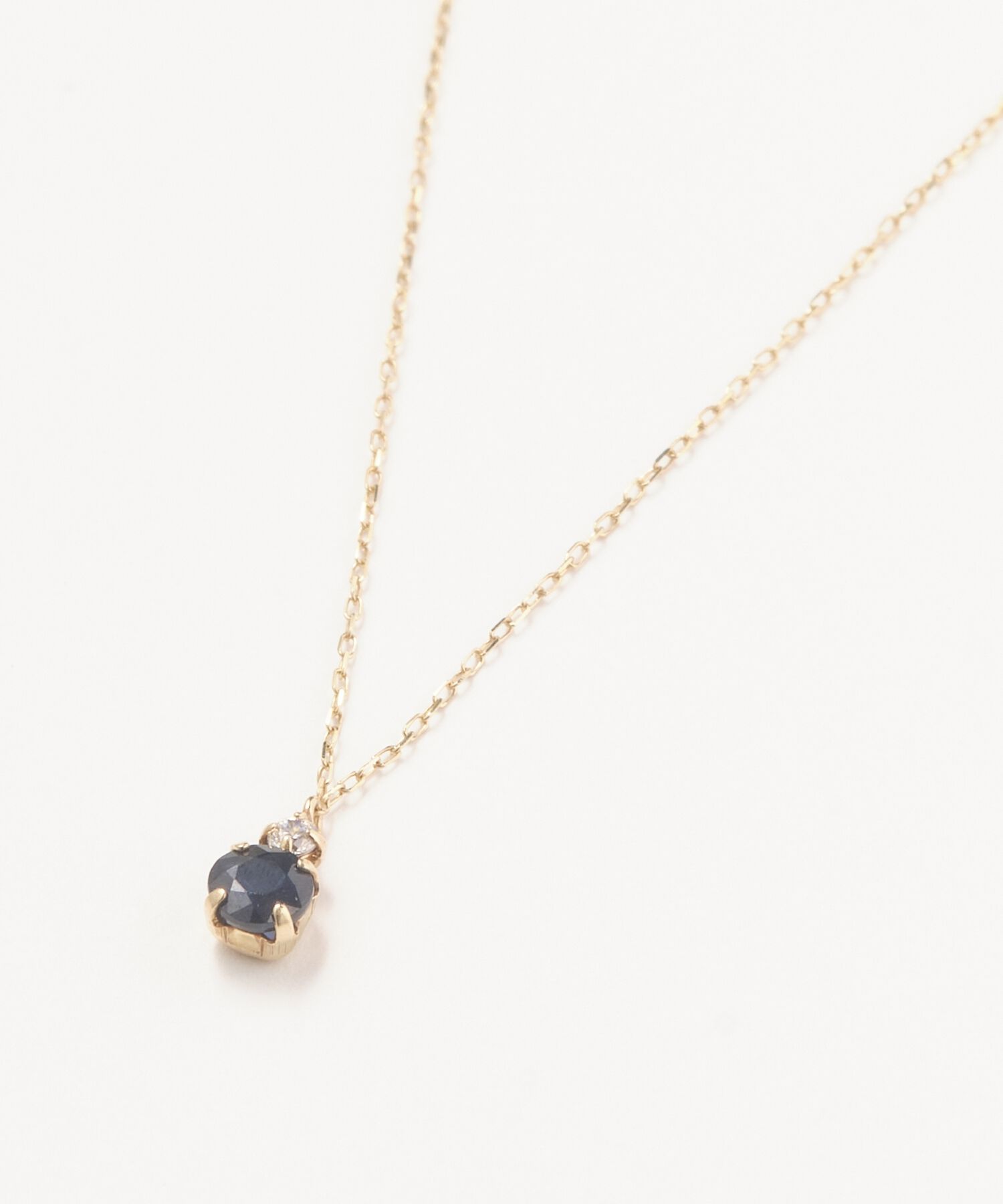 Phoebe「【K10】ジュエルラックネックレス　サファイア/BOX付き/全長:40cm」|ネックレス|