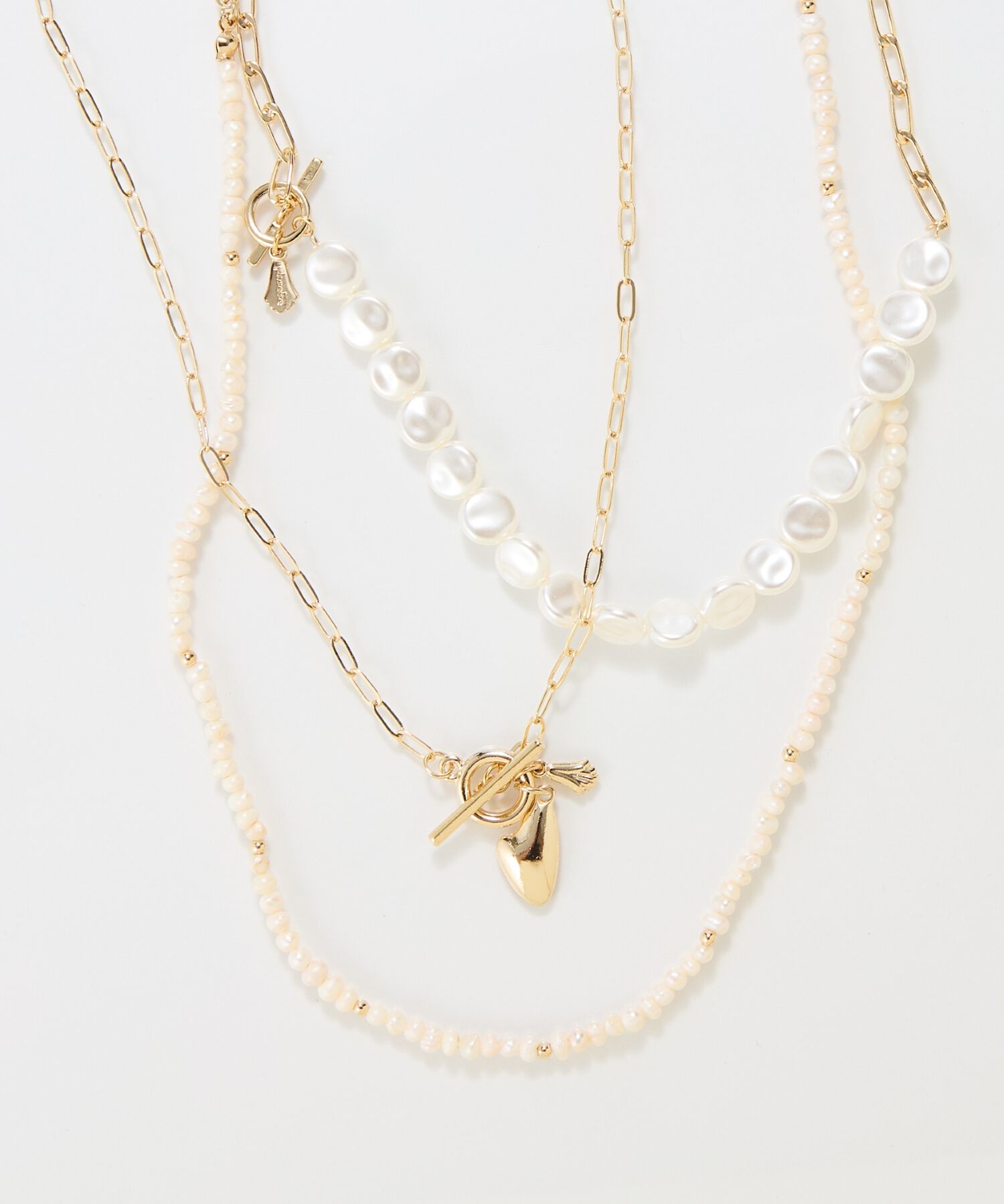 Phoebe「メタリックパールチョーカーネックレス/41cm」|ネックレス|
