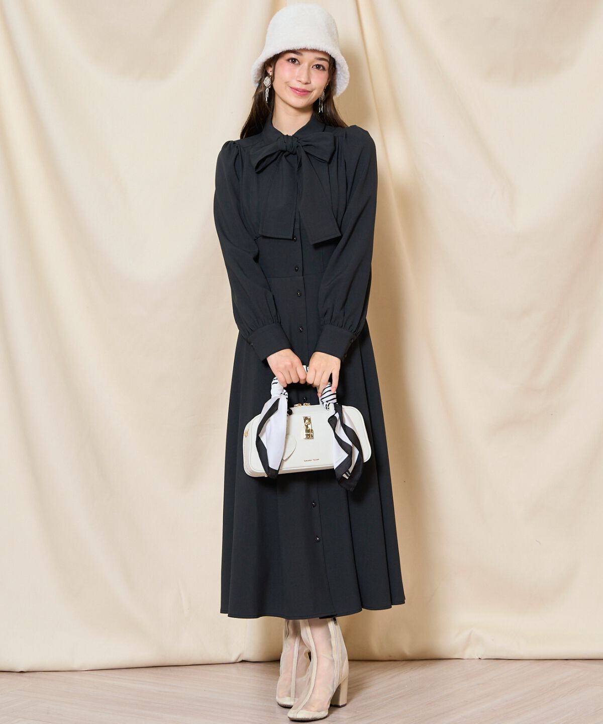 WILLSELECTION「リボンタイコルセットシャツワンピース」|ワンピース|