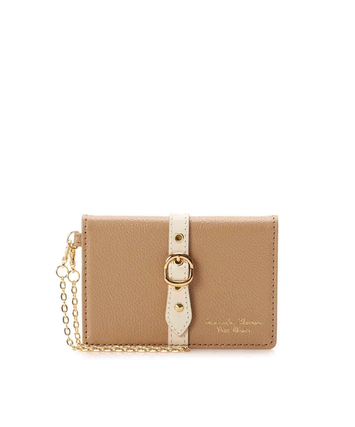 Samantha Thavasa Petit Choice「フロントベルト パスケース」|定期入れ|ベージュ