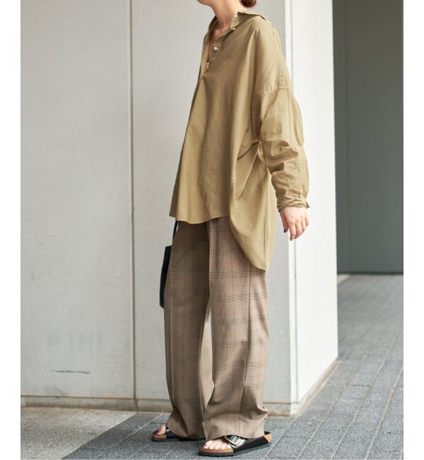 Spick and Span「《追加》ガーメントダイカシュクールシャツ」|シャツ・ブラウス|