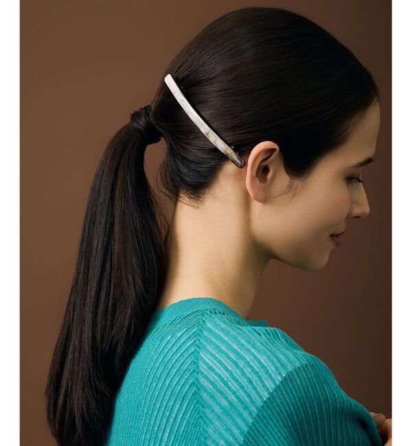 自由区「ウォーターバッファロー バレッタ」|ヘアバンド|ベージュ系