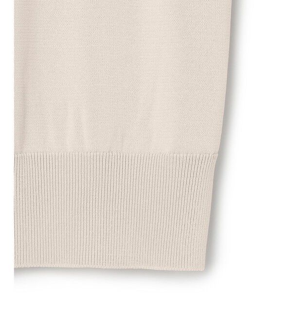 BEIGE,「【WEB限定・洗える】LECERF / 異素材バックシアーストレッチニット」|ニット・セーター|