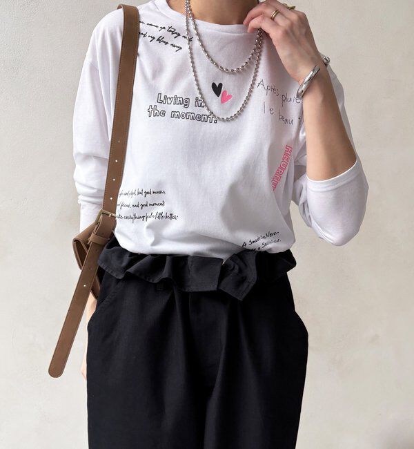  「【WEB限定】レタリングプリントロンTEE」|Tシャツ・カットソー|