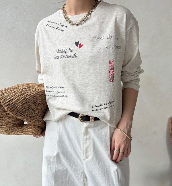  「【WEB限定】レタリングプリントロンTEE」|Tシャツ・カットソー|