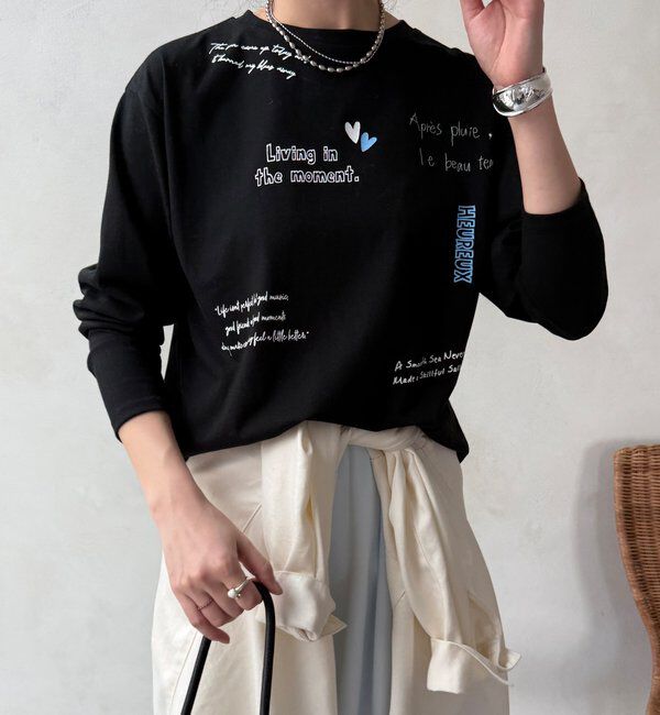  「【WEB限定】レタリングプリントロンTEE」|Tシャツ・カットソー|