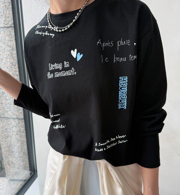  「【WEB限定】レタリングプリントロンTEE」|Tシャツ・カットソー|