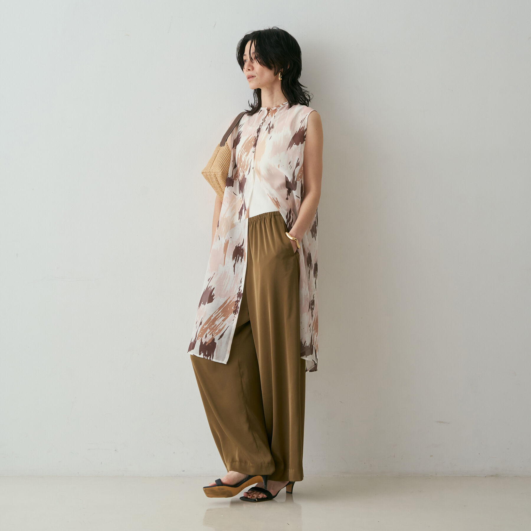 qualite「【Asuka Teramatsuさん着用/接触冷感・吸水速乾】クールサテンパンツ」|その他|